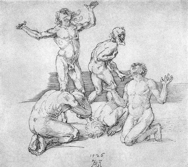 Albrecht Durer Five Male Nudes Norge oil painting art